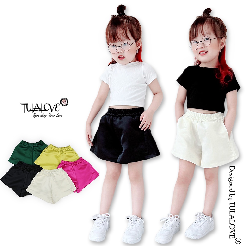 Quần Sooc Phồng Cho Bé Gái TulaLove Vải Taffta, Quần Short Bé Gái Tulalove