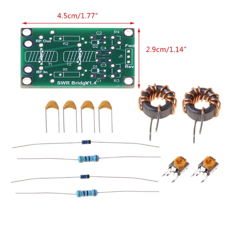 Utake 1.8M-30MHz Swr_bridge_1.4 Assembled DIY Electronic Components Reflection Bridge for RF