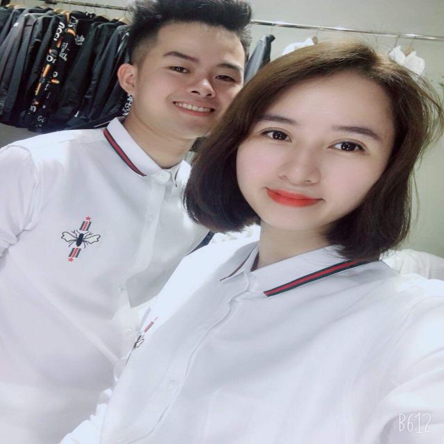 [XẢ KHO KHỦNG] áo sơ mi nam trắng dài tay viền cổ, viền tay thêu ông ngực