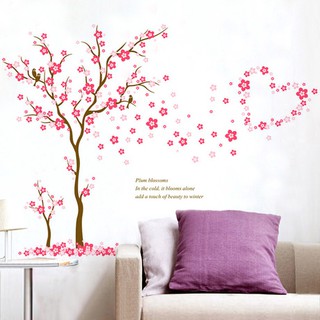 decal dán tường cây hồng