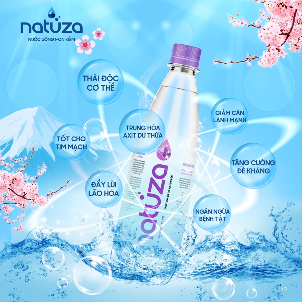 Nước Uống Ion Kiềm Natuza pH 9.2 500ml