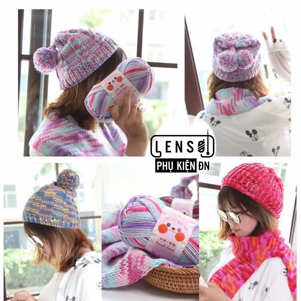 Len cotton loang Yaoh Love 100gr mềm mịn nhẹ, màu sắc đa dạng - Tiệm nhà Lam