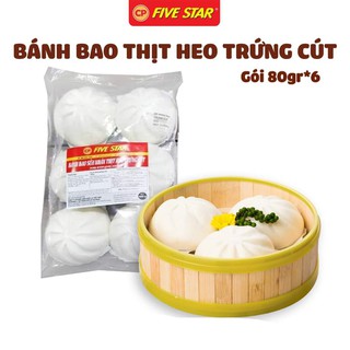 Bánh bao nhân thịt heo trứng cút 6 cái