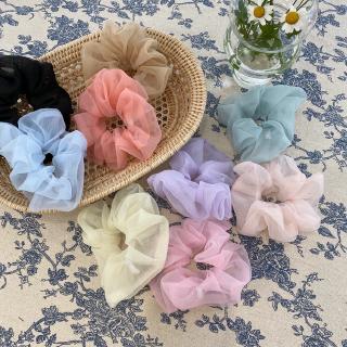 INS Cúc Scrunchies Dây Buộc Tóc Hoa