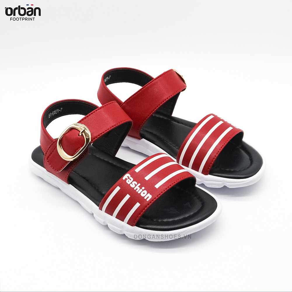 Dép sandal urban cao cấp cho bé SD2103 full màu đỏ hồng