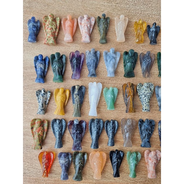 Tượng đá Thiên Thần (Angel Carvings), đá thach anh dùng trong Tarot, Reiki