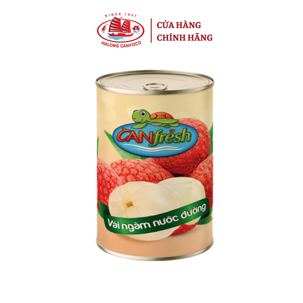 [Mã BMBAU50 giảm 7% đơn 99K] Vải ngâm nước đường CANfresh 560g * - Đồ Hộp Hạ Long