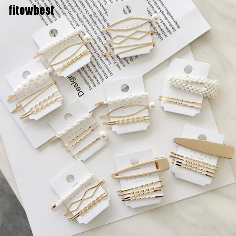 NEW Kẹp Tóc Ngọc Trai 8 Kiểu Thời Trang