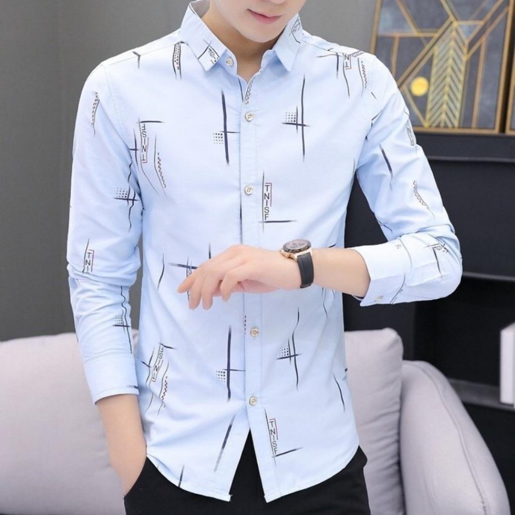 Áo sơ mi nam dài tay mẫu TNSF Thời trang EMEY LUXURY Chất vải mềm thoáng mát tạo cảm giác thoải mái cho người mặc
