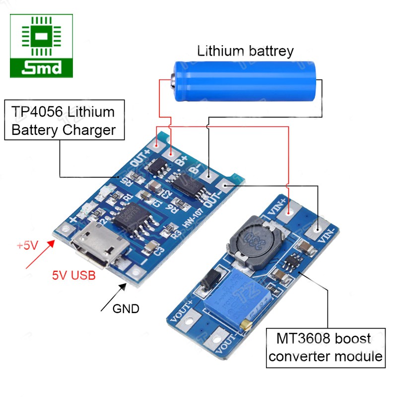 Module sạc và bảo vệ pin Lithium