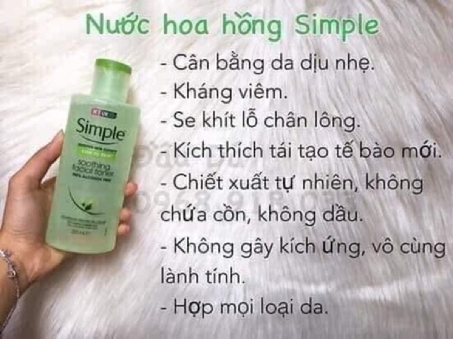 Nước Hoa Hồng Da Mụn , Nhạy Cảm Simple