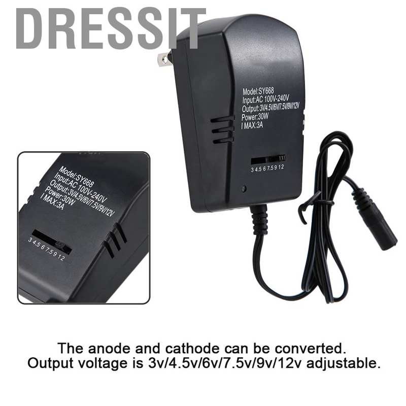 Bộ Sạc Chuyển Đổi Dòng Điện Ac / Dc 3 / 4.5v / 6v / 7.5v / 9v / 12v