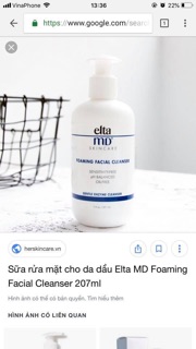 [ BÁN LẺ GIÁ SỈ 600k sale còn 270k ] Sữa rửa mặt tạo bọt elta md
