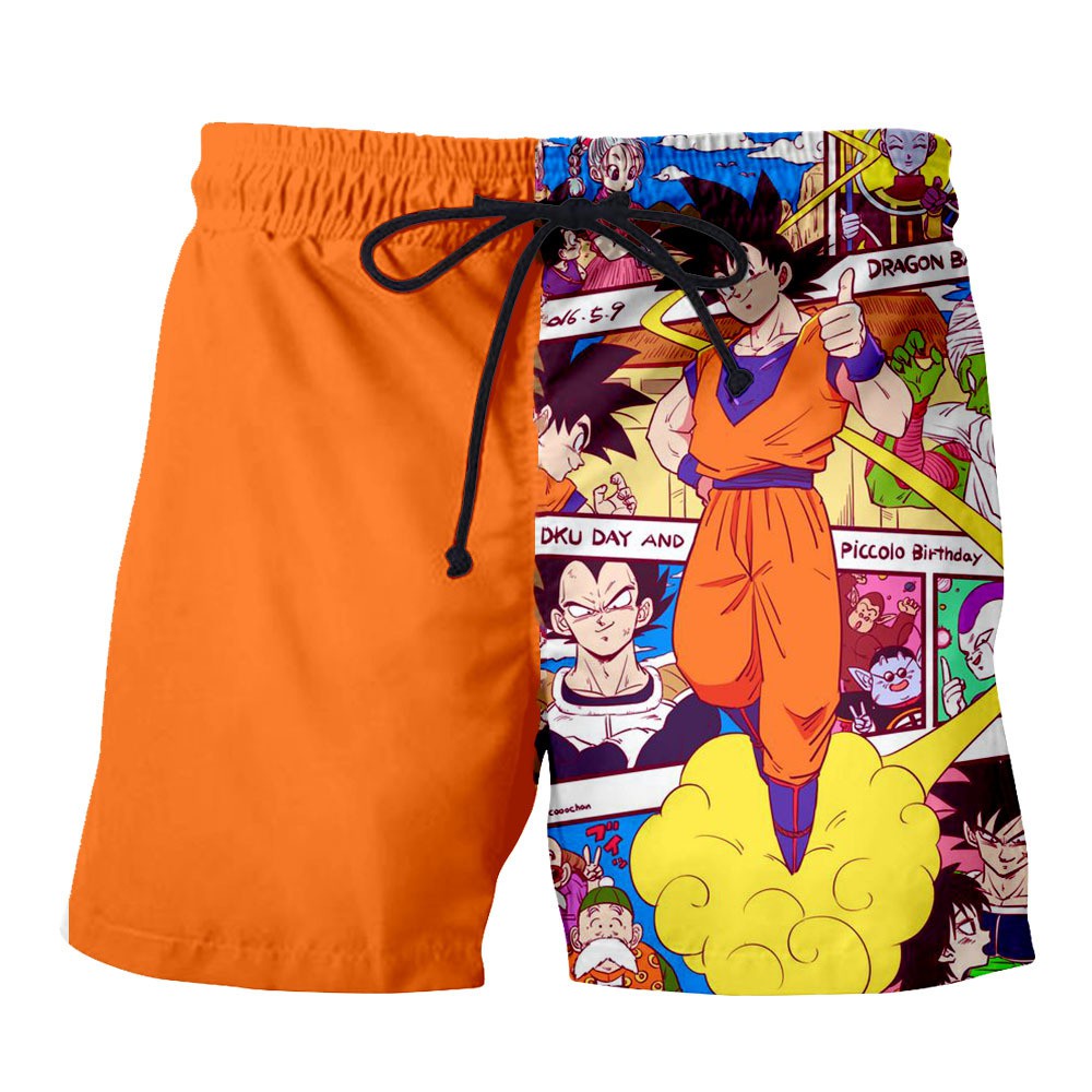 Quần Short Lưng Thun Co Giãn In Hình Anime Dragon Ball Z Goku Phong Cách Hip Hop Đường Phố Hawaii Thời Trang Mùa Hè Cho Nam