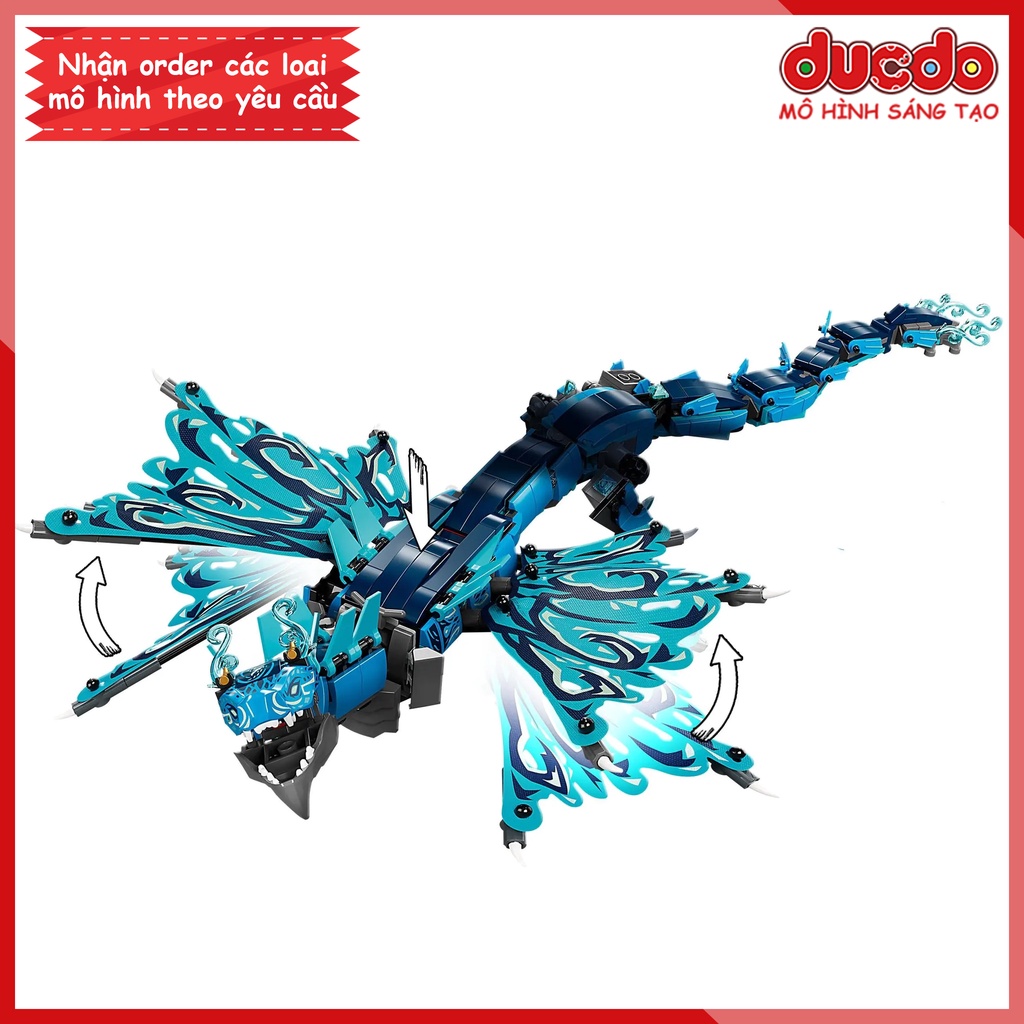 ZM 90017 Lắp ghép Ninjago Rồng biển quyền năng - Đồ chơi Xếp hình Mô hình Ninja 71754 Water Dragon