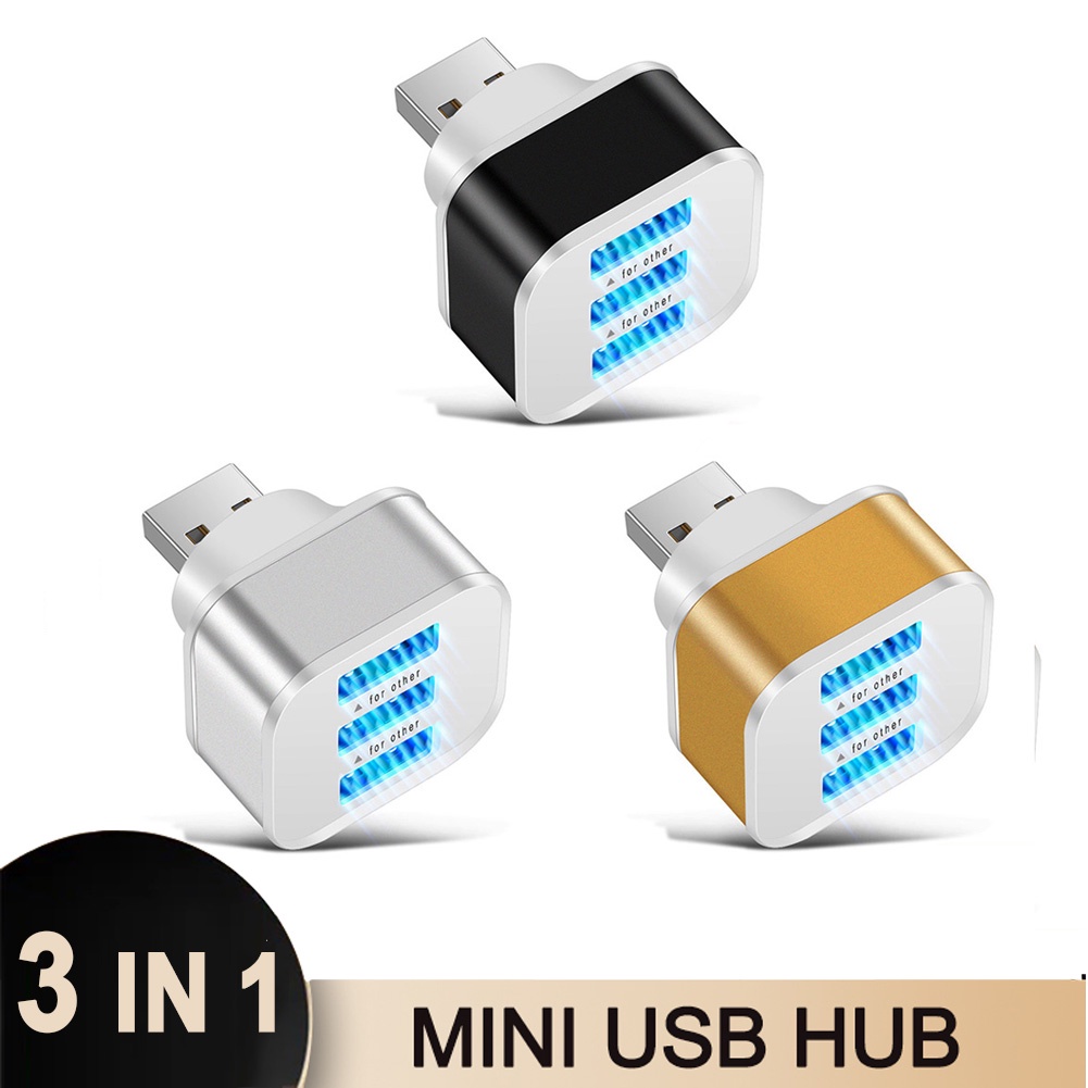 Bộ Chia 3 Cổng USB 2.0 3 Trong 1 Cho Điện Thoại / Máy Tính Bảng / Laptop