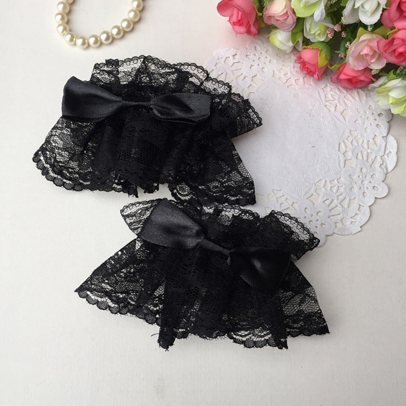 Youyo Vòng Đeo Tay Vải Tuyn Phối Ren Hoa Nhún Bèo Ngọt Ngào Phong Cách Hoạt Hình Nhật Bản Lolita