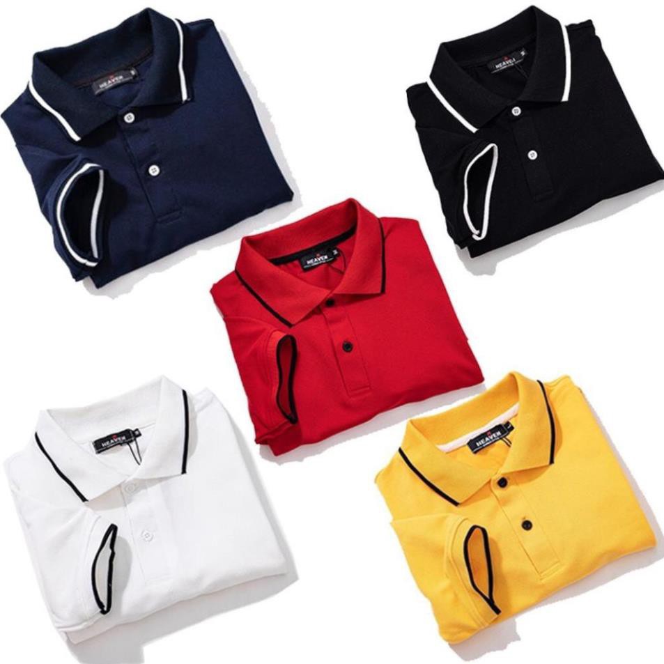 Áo Phông Nam Nữ Polo Có Cổ Siêu Đẹp - Áo Polo Nam Nữ Unisex Aristino - Phối viên đẹp, vải mềm, co giãn, mặc siêu mát . .