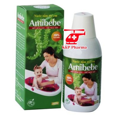 ✅ (CHÍNH HÃNG) AMIBEBE - Nước tắm thảo dược giảm rôm sảy, mụn nhọt, lở ngứa, làm mát cơ thể cho trẻ