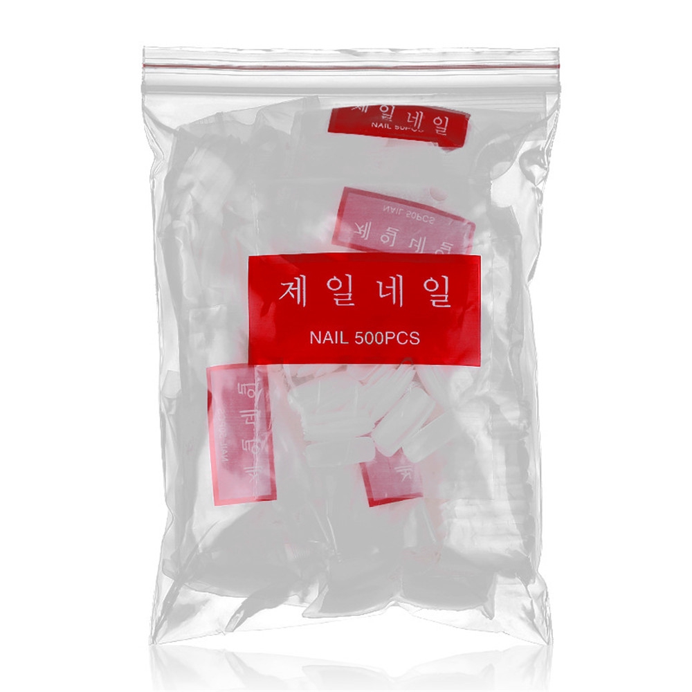 Bộ 500 móng tay tự nhiên trong suốt dùng để nối móng cao cấp