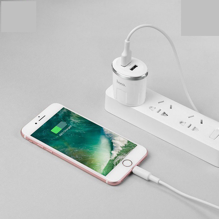 Củ sạc nhanh FREESHIP50K Hoco C38A - 2 cổng cho Iphone, Samsung, Huawei,..  - chính hãng