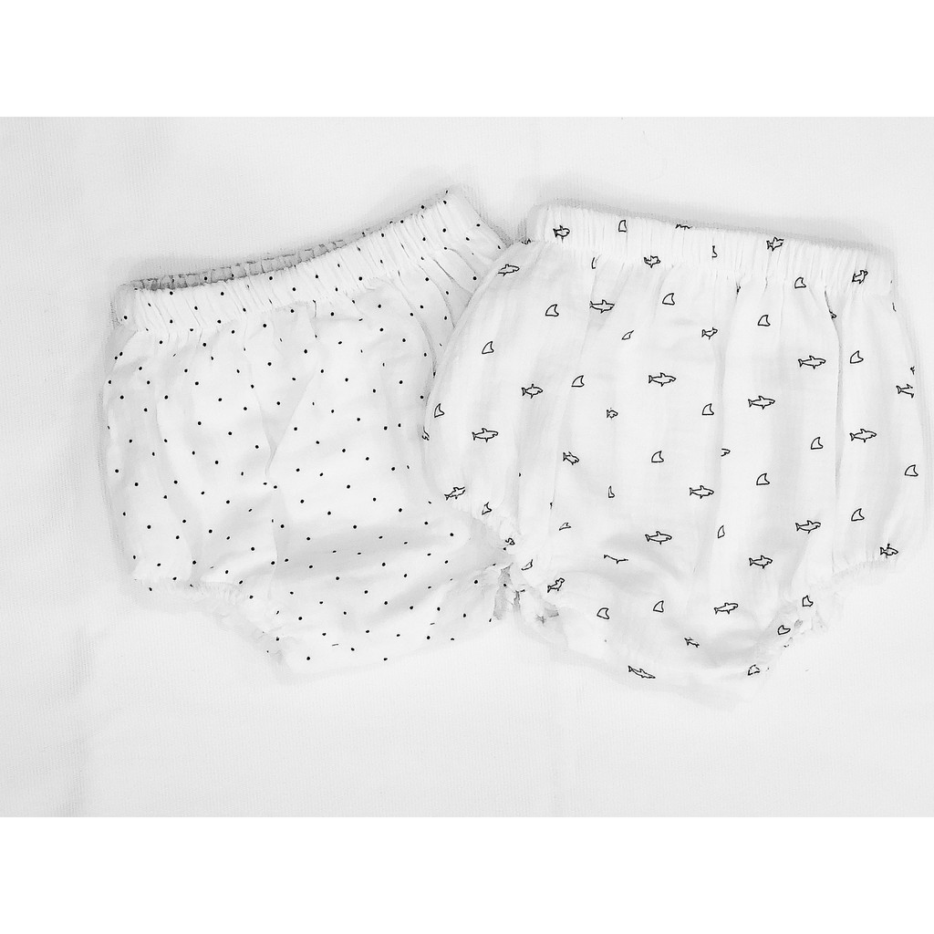 QUẦN BÍ CHO BÉ TRAI, BÉ GÁI chất liệu cotton Muslin 100% cho bé gái từ 6 tháng đến 2 tuổi