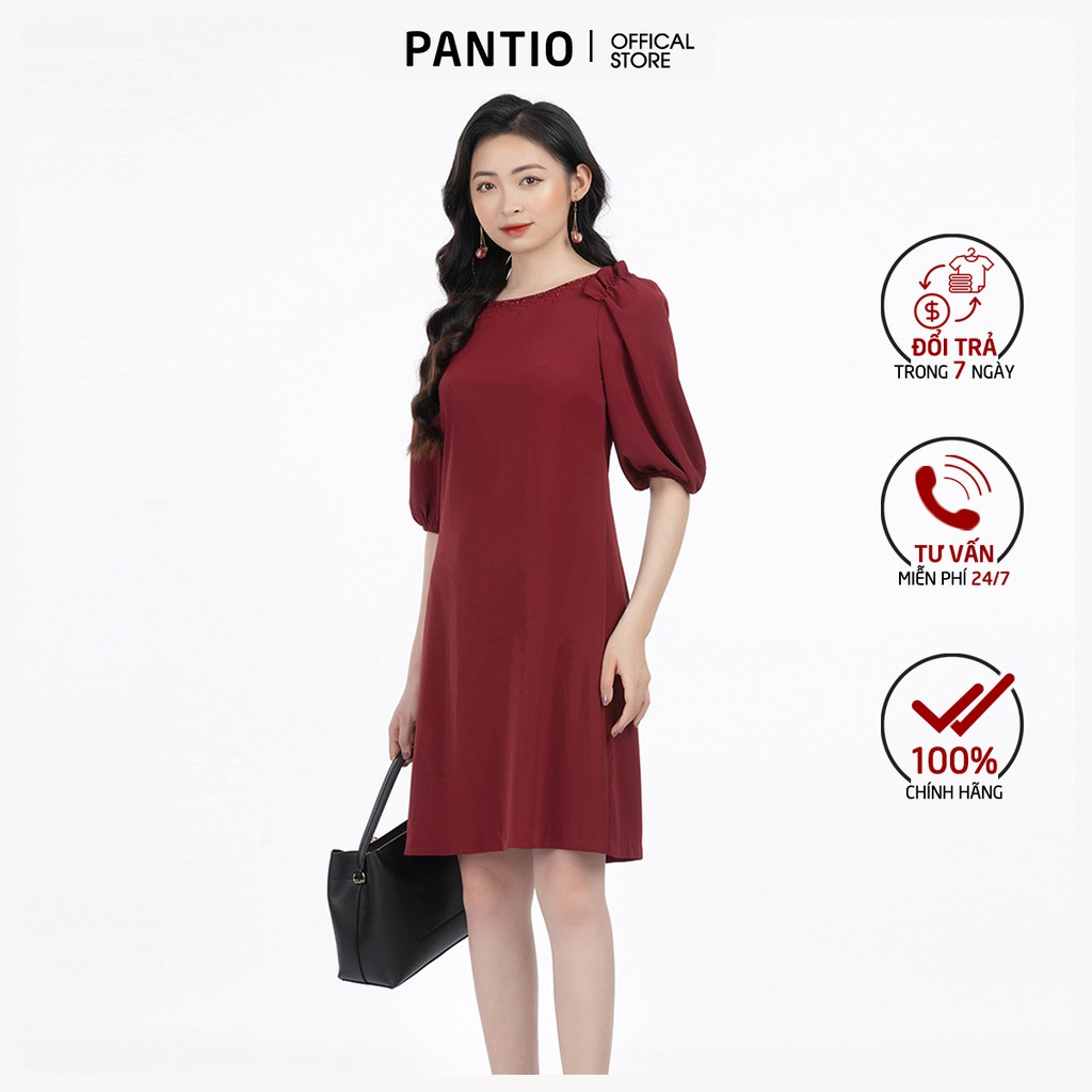 Đầm công sở chất liệu Thô dáng suông tay lỡ FDC92811 - PANTIO