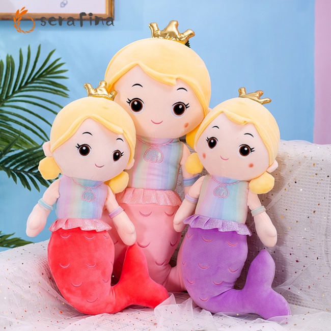 Búp Bê Nhồi Bông Hình Nàng Tiên Cá Dễ Thương