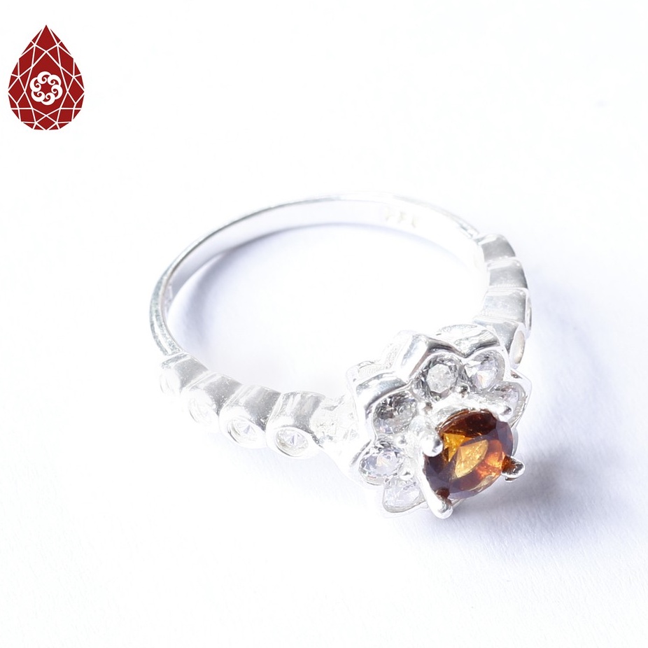 Nhẫn bạc hoa mai đính Ctr cao cấp - Ngọc Quý