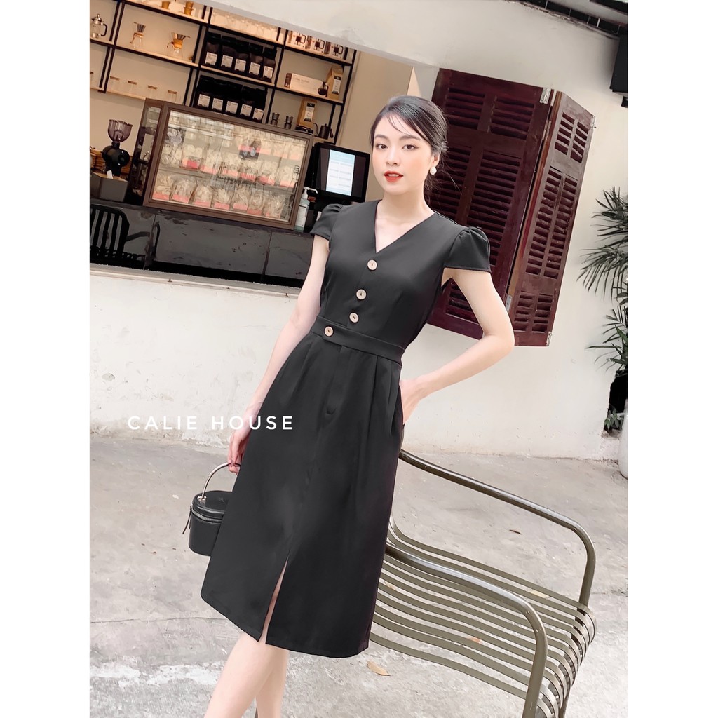 Váy chun thân sau thời trang công sở Calie House V249 | BigBuy360 - bigbuy360.vn