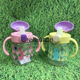 (HNBS) Cốc tập uống 200ml 2in1 T.L.I Richell RC21400 cho bé 5m+ chính hãng