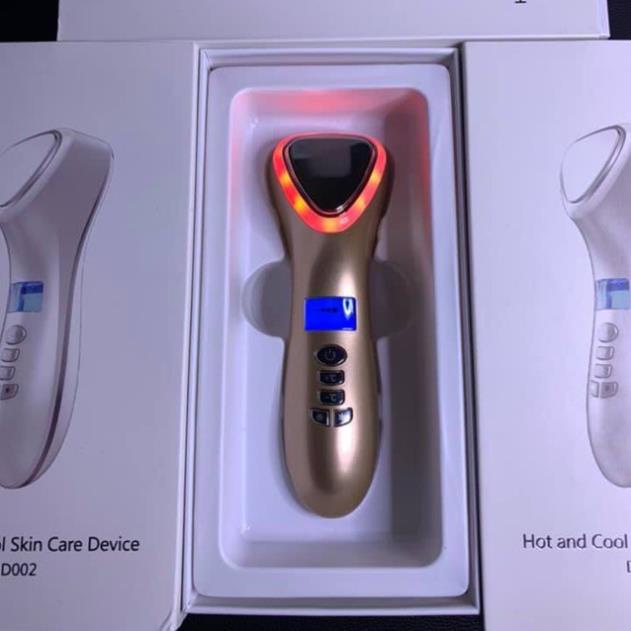 Điện di nóng lạnh D002 kết hợp ánh sáng sinh học hàng chuẩn Spa