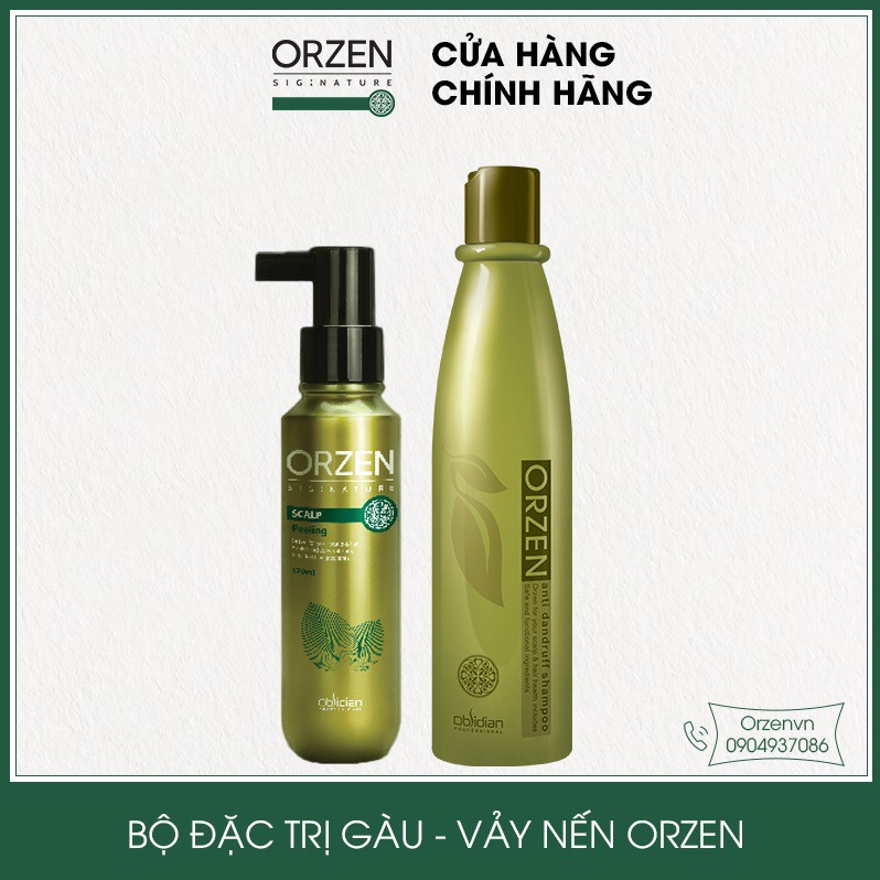 Bộ dầu gội sạch gàu vảy nến hiệu quả Orzen Anti Dandruff nhập khẩu Hàn Quốc