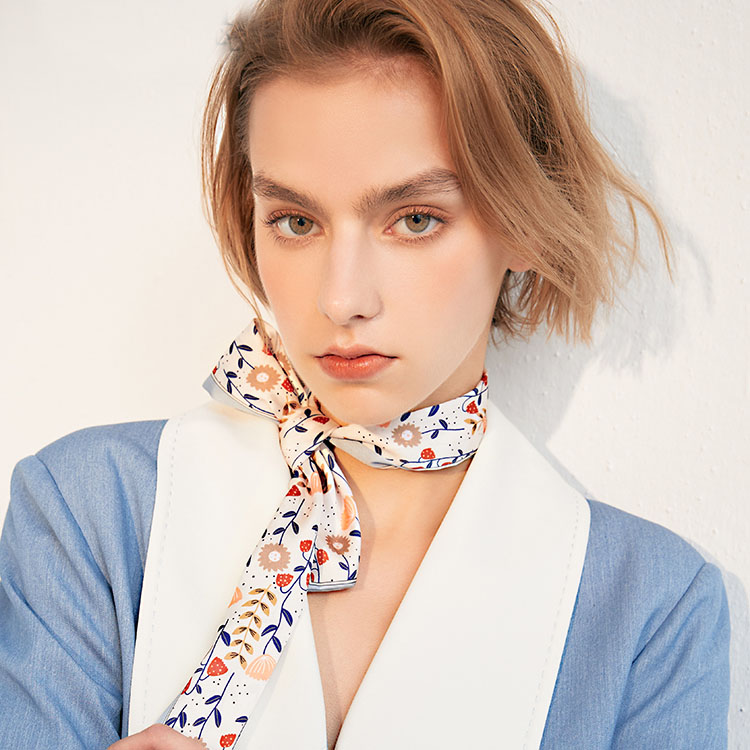 Khăn Quàng Cổ Kiêm Dây Cột Tóc Xinh Xắn Phong Cách Hàn Quốc