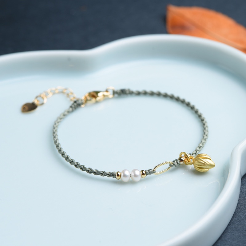 Vòng Tay Bện Dây Đính Hạt Ngọc Trai Tự Nhiên Thời Trang Cho Nữ | BigBuy360 - bigbuy360.vn