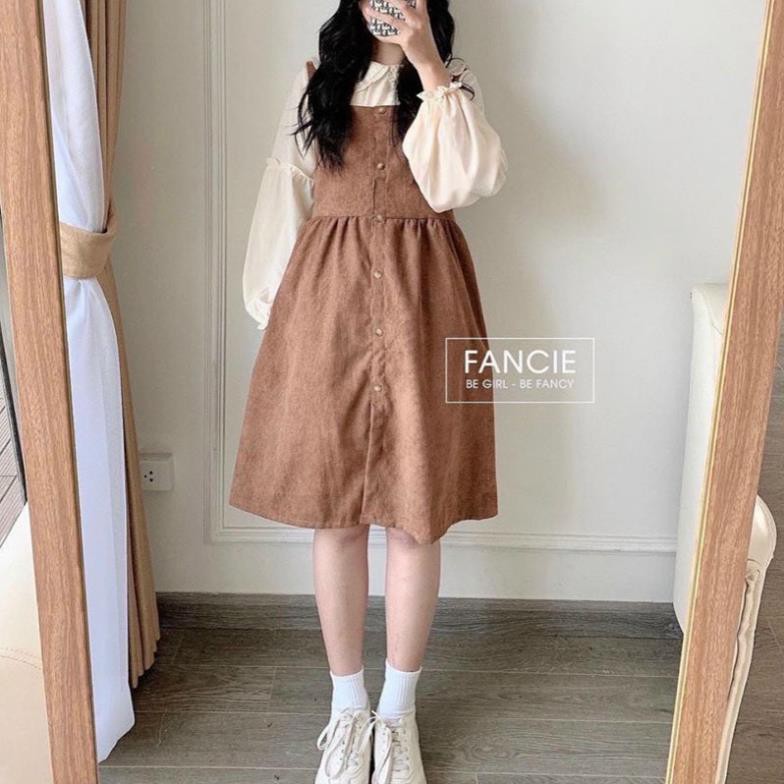 Váy Yếm Dáng Baby Doll +Kèm Áo Hàng Quảng Châu Y528 - Lolla_Fashion