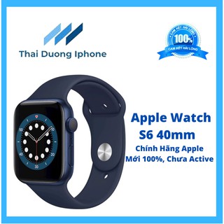 ĐỒNG HỒ Apple Watch SERIES 6 SIZE 40MM - DÂY CAO SU XANH NAVY GPS (MG143)