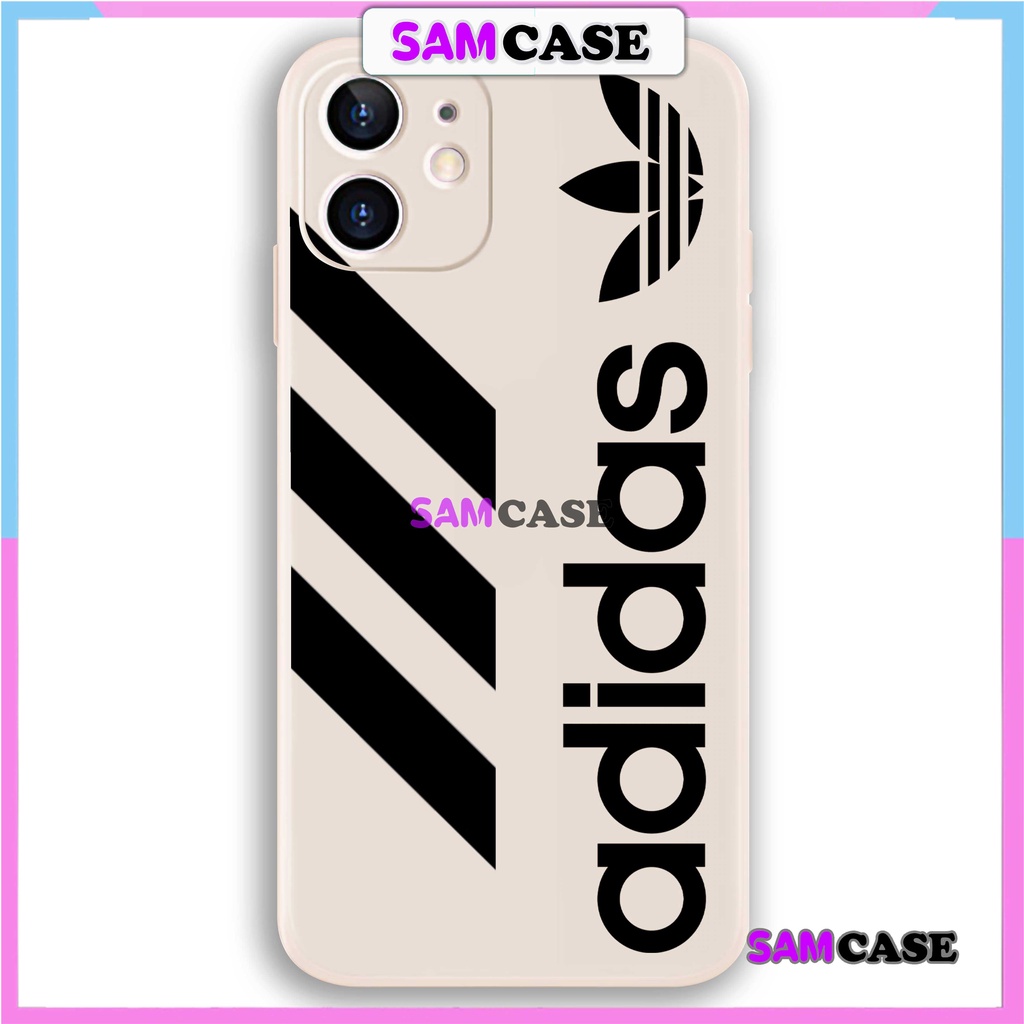 Ốp lưng iPhone Adidas cạnh viền vuông silicon mềm dẻo chống sốc bảo vệ camera ip 6/6s/7/8/X/XS/XR/11/12/13 Pro Plus Max