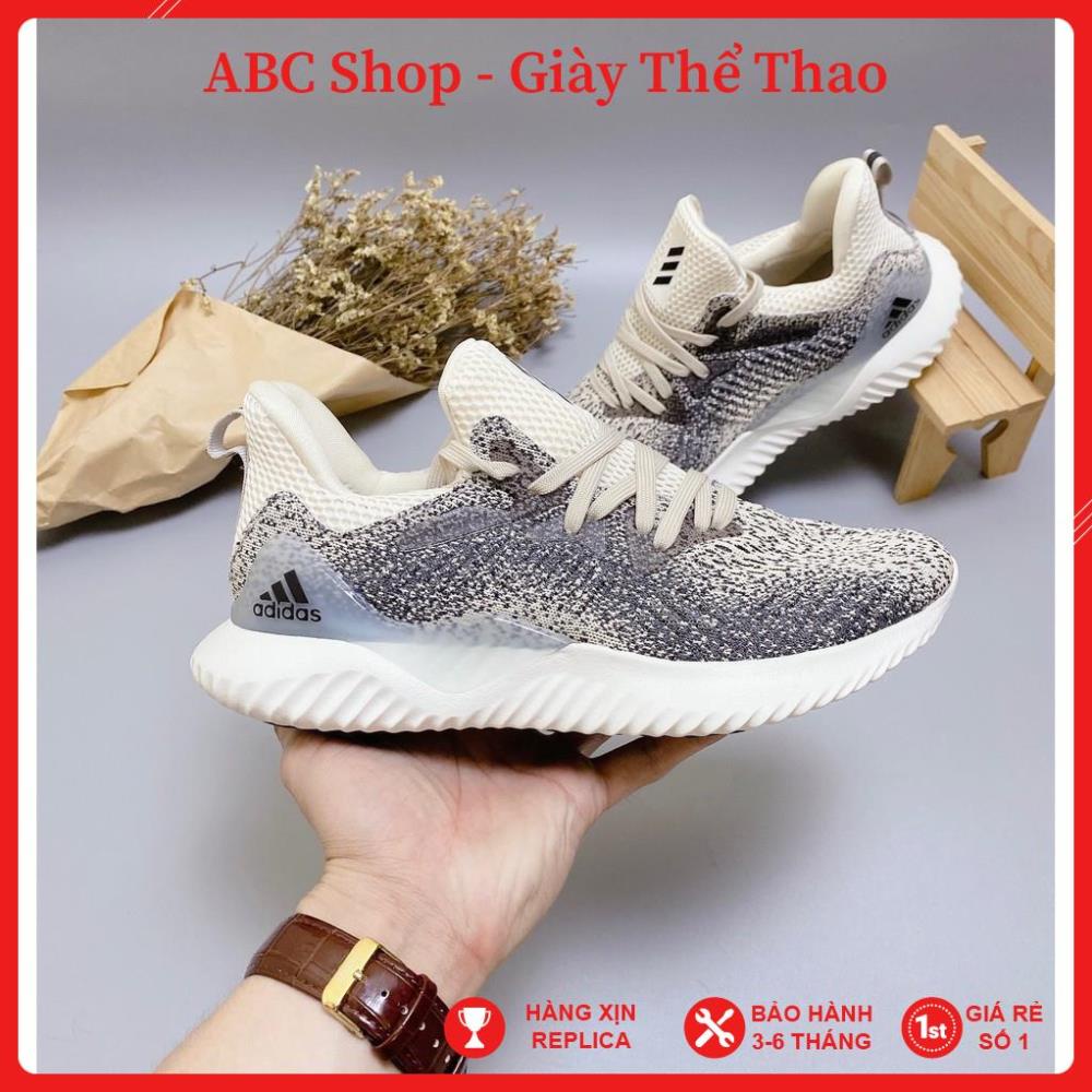 Giầy Alphabounce muối tiêu trắng Cao Cấp, Giày Sneaker Alphabounce new mới Full bill box