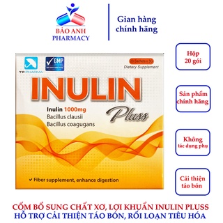 Cốm bổ sung chất xơ, lợi khuẩn INULIN PLUSS giúp cải thiện tình trạng táo bón, rối loạn tiêu hóa, đầy bụng, khó tiêu