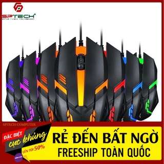 Chuột gaming dây 💎𝓕𝓡𝓔𝓔𝓢𝓗𝓘𝓟💎 mouse có dây gaming t-wolf v1 sptech computer