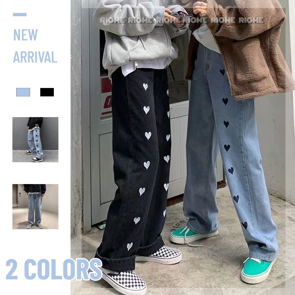 Quần jeans Dài Lưng Cao Ống Rộng Thời Trang Xuân Thu Cho Nữ