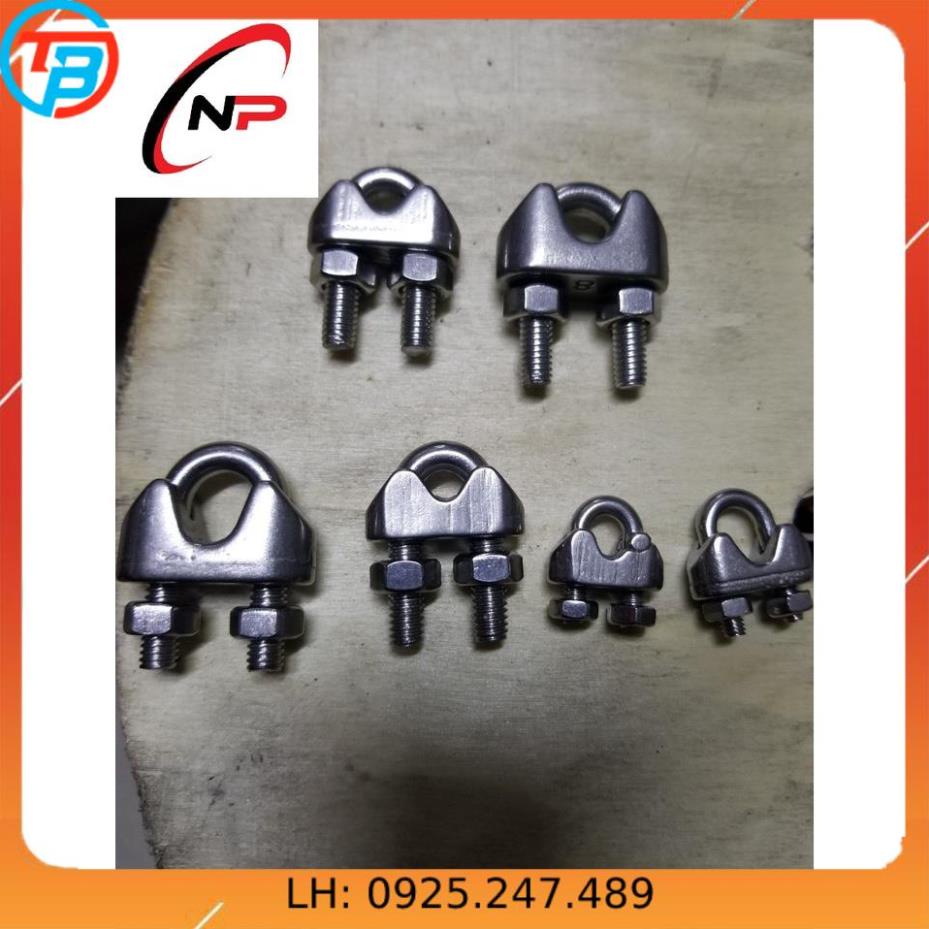 Bộ Ốc Siết Cáp INOX 304 Combo 10 cái.Gồm đủ các size 2mm 3mm 4mm 5mm 6mm 8mm 10mm.kimkhinhatphat