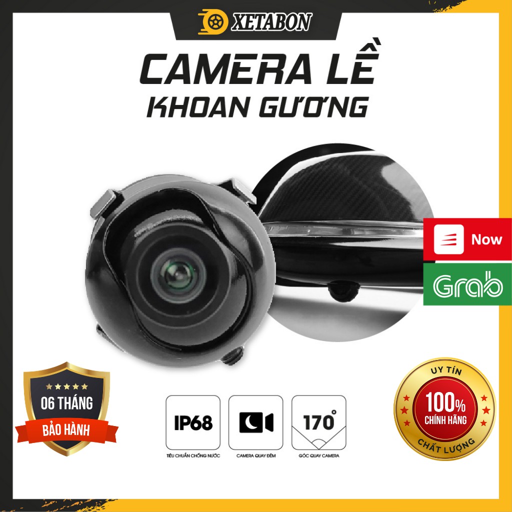 Camera cập lề ô tô - Hỗ trợ quan sát sườn xe loại khoan gương