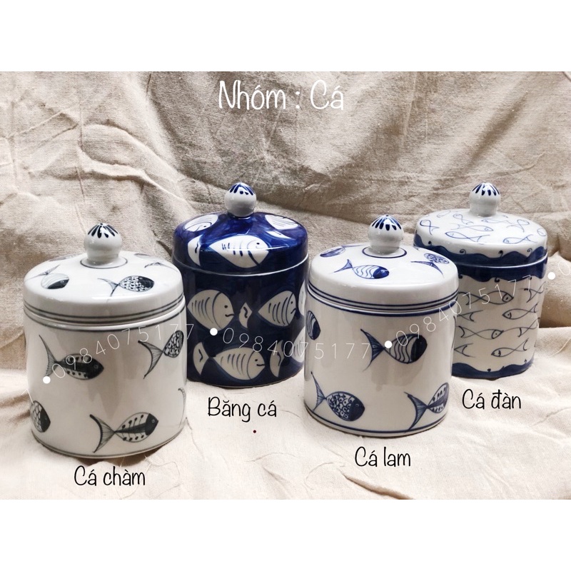 Vại muối dưa cà hũ muối dưa cà gốm sứ Bát Tràng