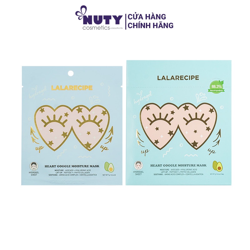 Mặt Nạ Dưỡng Ẩm Vùng Mắt Và Má Lalarecipe Heart Goggle Moisture Mask (7.3g)