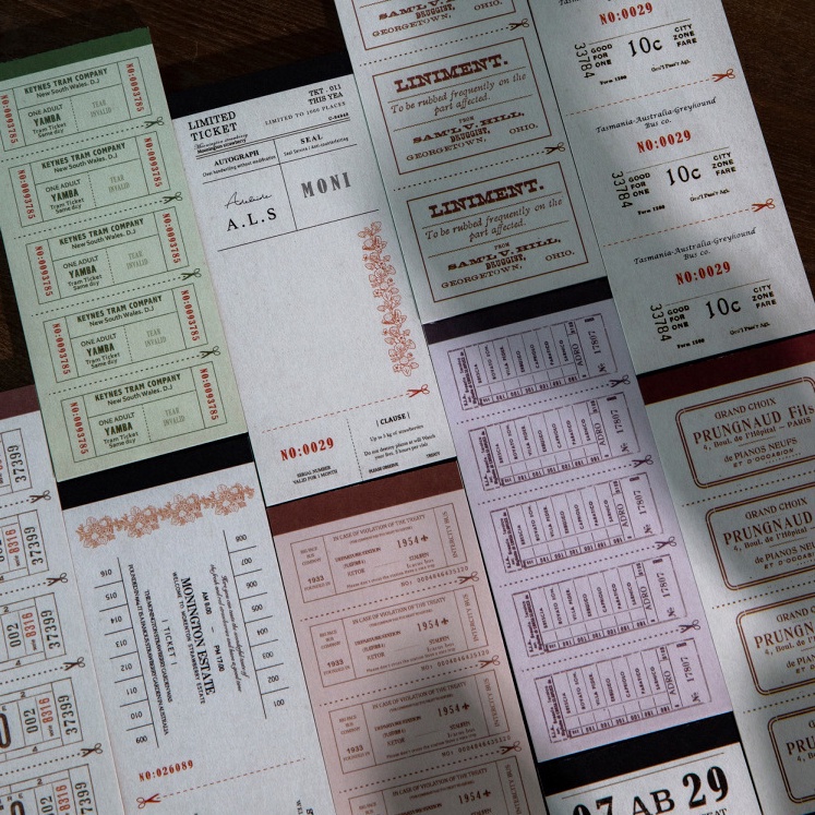 Bộ 40 tấm giấy note giấy ghi chú mẫu vé và phiếu