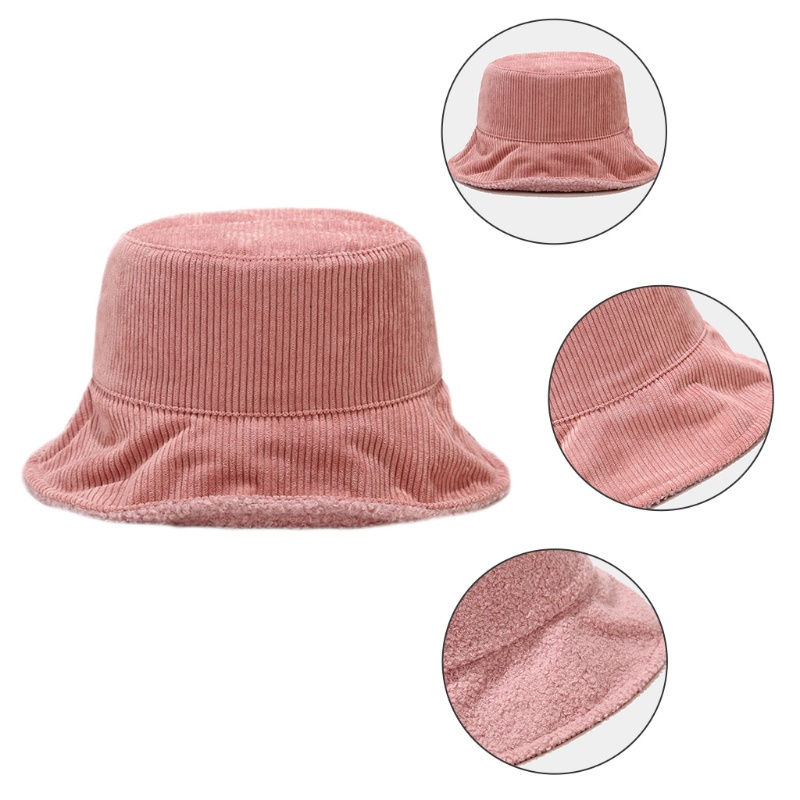 Mũ xô vải nhung hai mặt màu sắc giản đơn phong cách mùa đông hợp thời trang dành cho nữ