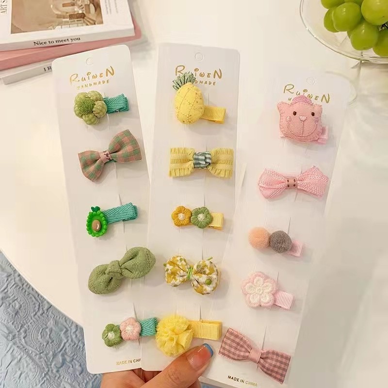 Kẹp Tóc Hình Đám Mây / Cầu Vồng Màu Sắc Ngọt Ngào Phong Cách Công Chúa Thời Trang Cho Bé Gái