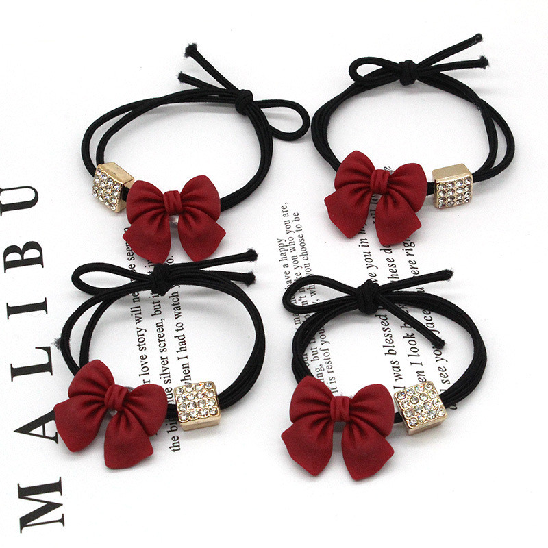 Dây Buộc Tóc Đính Nơ Xinh Xắn Thời Trang Cho Nữ